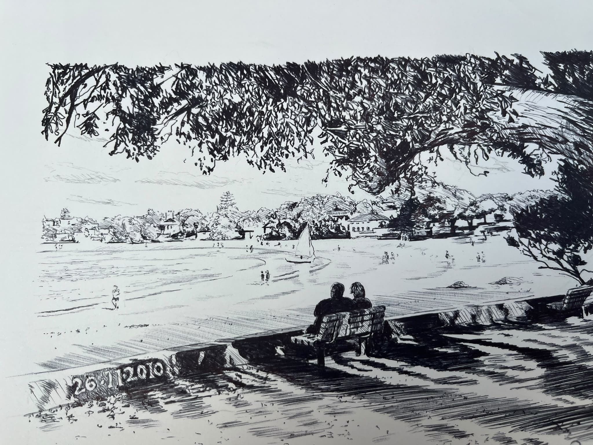 The Bay, PLACEHOLDER: bay, 2010. Ink on paper.